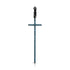 Dominique Cohen tall narrow diamond cross enhancer, hinged bail, in blue diamonds and 18k black gold <span class='visuallyhidden'>Call, text 323-404-2959 for shopping help.</span>